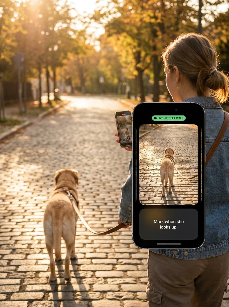 Phone in your hand. Glance for the cue.